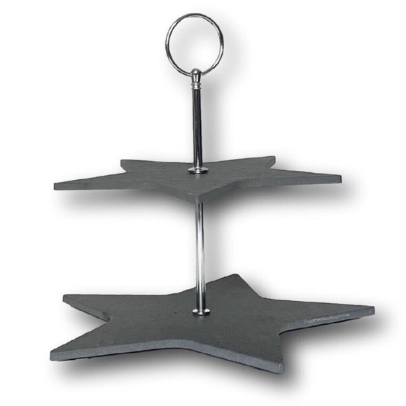 Cake Stand 2-Tier Cupcake Star Dessert Wedding Event Party Display Tower Plate - Picture 1 of 4